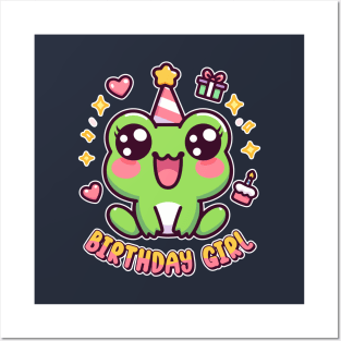 Birthday Girl Kawaii Toad Lover Daughter Bday Posters and Art